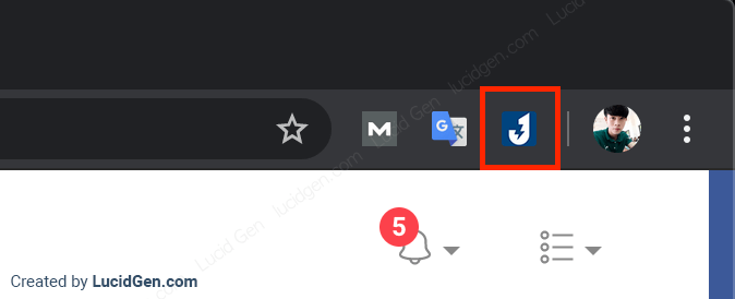How to activate Facebook profile picture guard - The button to open the extension will appear in the right corner on Chrome