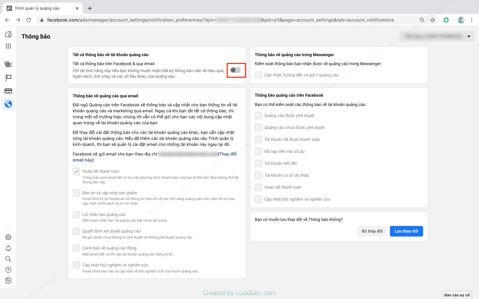 How to turn off Facebook ads notifications - Turn off all Facebook advertising notifications with a single button