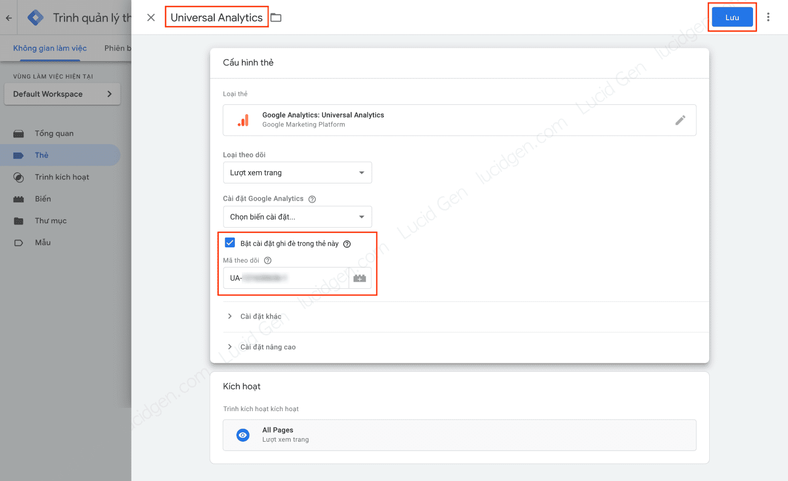 How to add Google Analytics Univeral to Tag Manager