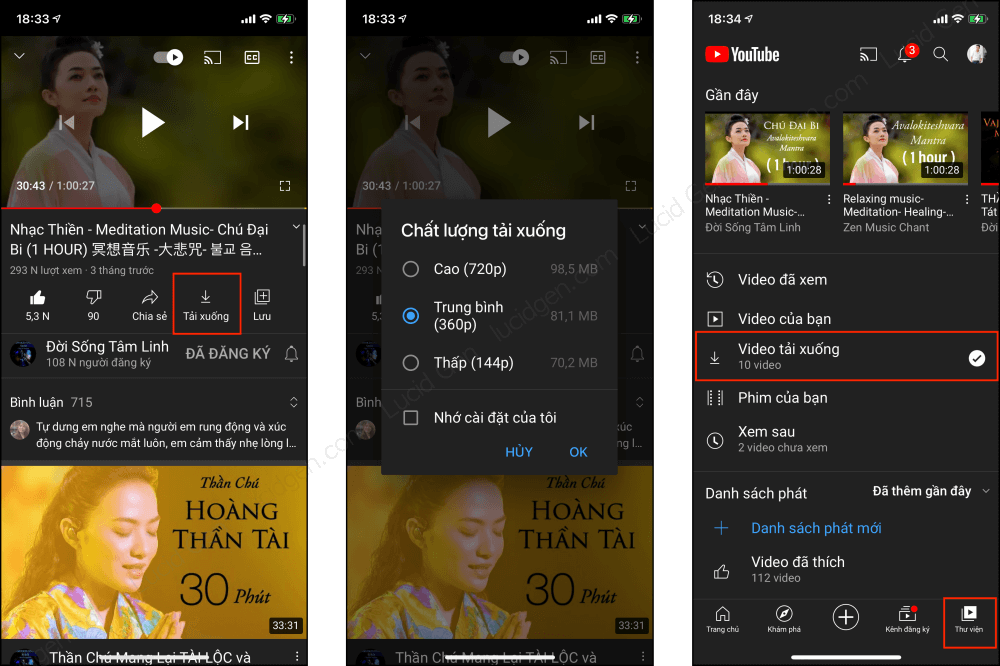 Download YouTube videos to watch offline on the app