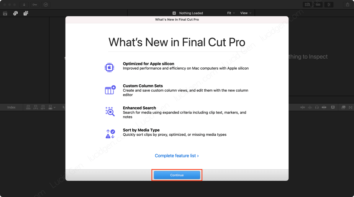 Tải Final Cut Pro miễn phí thành công