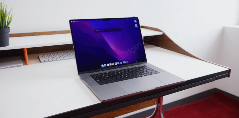 Màn hình MacBook Pro M1 16 inch có tai thỏ và viền mỏng, kích thước chuẩn 16.2 inch  - Nên mua MacBook Air hay Pro M1 - So sánh MacBook Air M1 và MacBook Pro M1